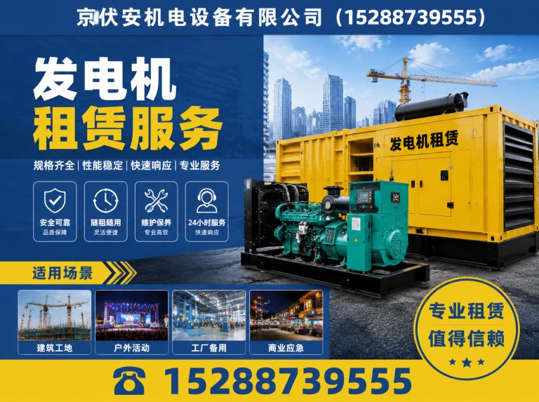 邢台应急发电机出租展示图